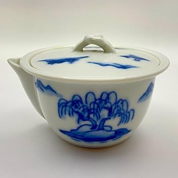 Amazon.co.jp: 煎茶道具 宝瓶急須 染付 加藤和峰 箱なし 茶器 京