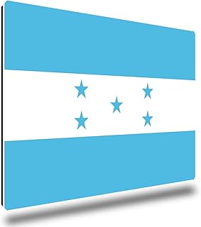 TRIOSK Kühlschrankmagnete Länderflaggen Magnet Flagge Honduras Länder Reise Souvenir Geschenk für Reiselustige Frauen Männer Weltenbummler Kühlschrank stark eckig groß 85x55 mm