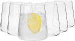 KROSNO Water Juice Drinking Glasses | Set of 6 | 12.9 oz | Avant-Garde Collection | Crystal Glass | Perfect for Home, Restaurants and Parties | Dishwasher Safe