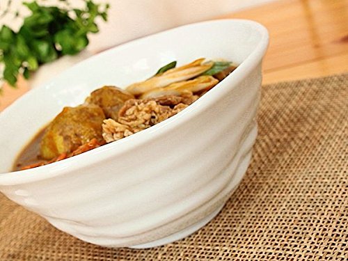Amazon | 手作り風 白いどんぶり(和食器 丼ぶり どんぶり 丼 うどん丼