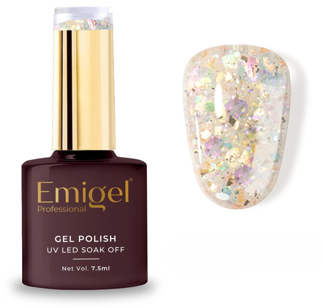 Emigel Professional Flash Bloom Gel Polish-007- Champange Glow | Cured With UV LED Lamp | Super Glossy Finish | Quick Drying Nail Polish (7.5ml)-image-13