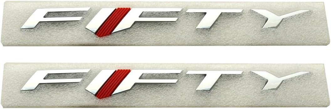 2Pcs Fifty Fender Emblems Car Badge Nameplate Replacement for 2017-2018 Camaro 6th Gen GM 84336885 (Black)