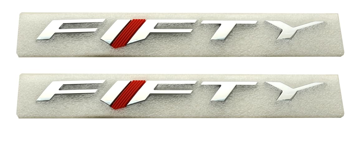 2Pcs Fifty Fender Emblems Car Badge Nameplate Replacement for 2017-2018 Camaro 6th Gen GM 84336885 (Chrome)