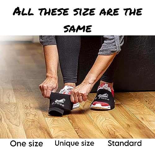 2 Feet Sock For Dancing On Smooth Floors | Over Sneakers, Smooth Pivots & Turns To Dance With Style On Wood Floors | Protect Knees| 1 Pair Pack (Black) #TOP1