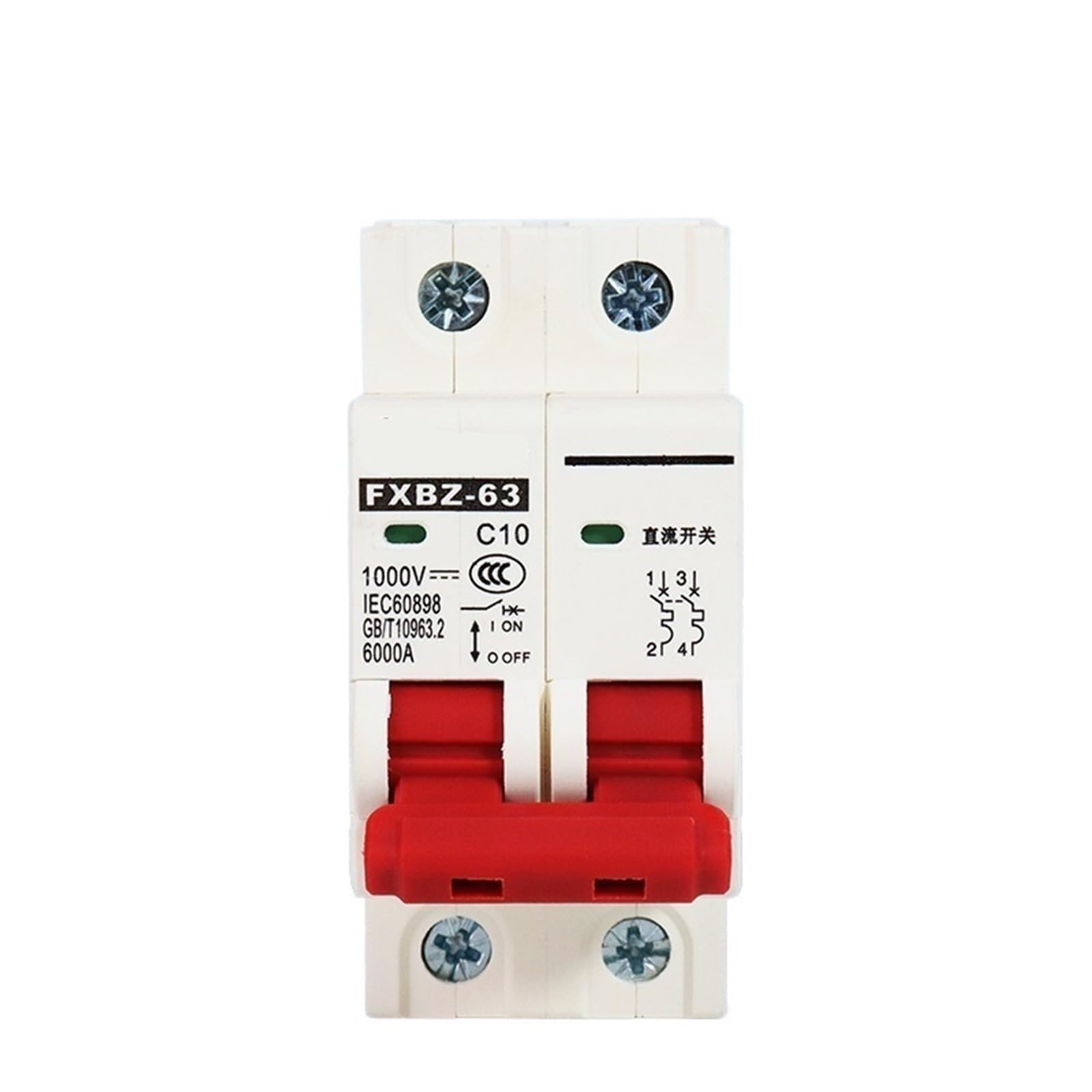 Interrupteur de batterie photovoltaïque 10A avec coupure 1000V DC rapide