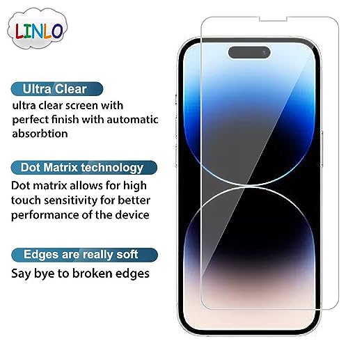 Image of Tempered Glass Screen Protector Compatible for Apple iPhone 14 Pro with Full Screen Coverage; Except Edges and Easy Installation Kit(Transparent), Pack of 1