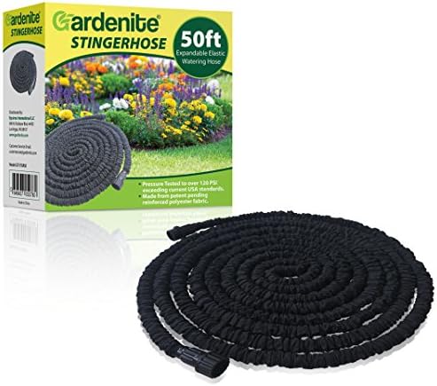 Gardenite Stinger Expanding Elastic Garden Watering Hose, Made from Triple Layer Expandable Rubber