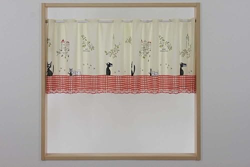 Miniatura 2 de Studio Ghibuli Kiki's Delivery Service Cafe Curtain Walking Jiji Made in Japan