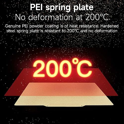 HzdaDeve PEI Sheet 230X230mm Flexible Spring Steel Build Plate Double Sided Textured Bed for Anycubic Kobra 2/Kobra 2 Neo/Kobra 2 Pro/Kobra Neo/Kobra/Kobra/Artillery Genius 3D Printer (Gold) - Thumbnail 4