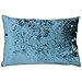 Riva Home Verona-Fundas de cojín (Terciopelo, 40 x 60 cm), Color Azul, Poliéster, Verde Azulado, 40x60cm, 40 x 60cm