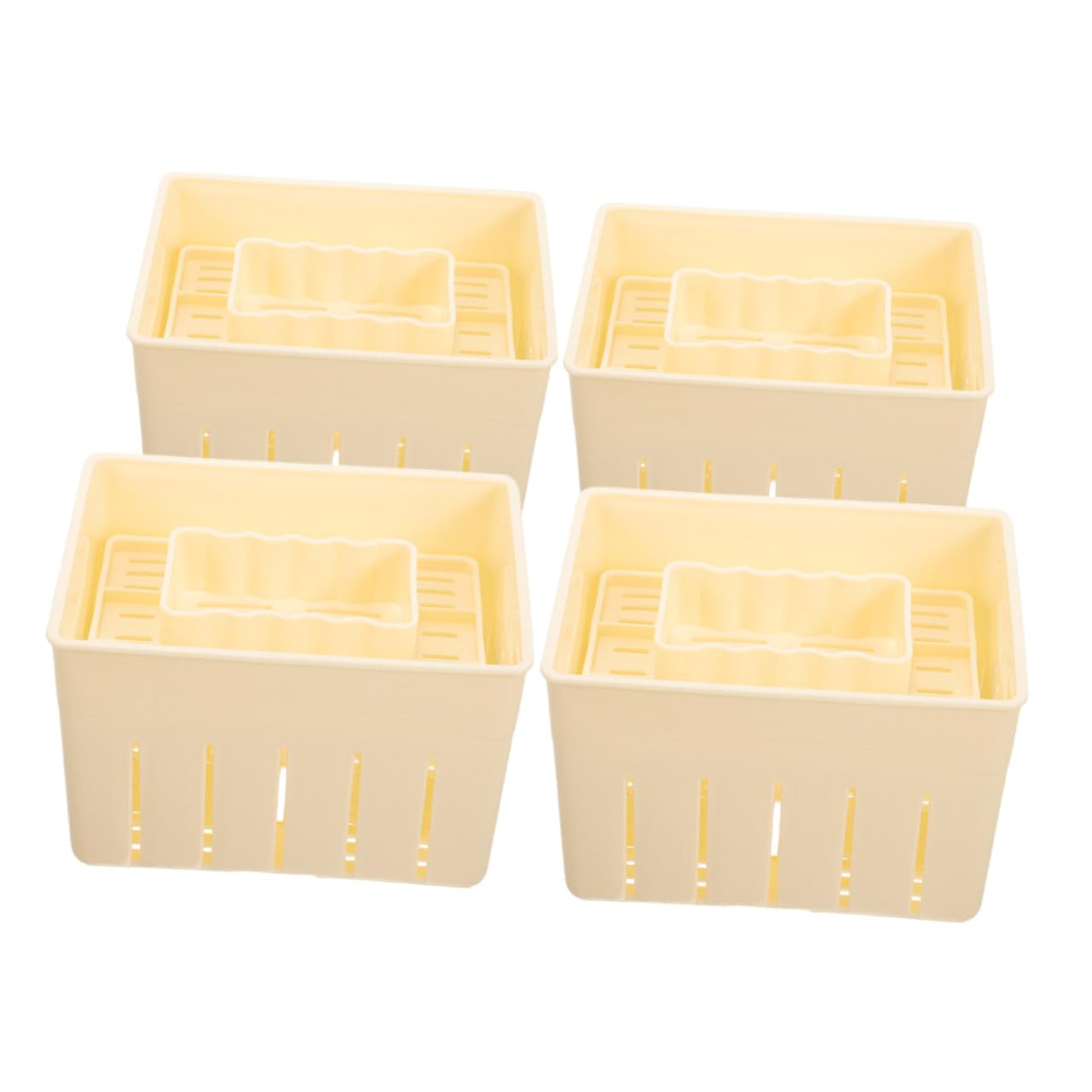 4piezas Prensas De Tofu Caseras Molde Para Prensar Queso Fresco Herramienta De Cocina Para Hacer Tofu y Queso Casa
