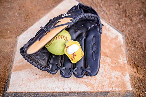Hand Sanitizer Holder for Backpack Kids Travel Size Baseball Softball Keychain (Softball, Pack of 2)