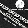 JoycuFF Mens Cuban Link Chain Necklace for Boyfriend Silver Gold Stainless Steel 6MM 10MM Hip Hop Christmas Gifts for Men Christmas Father Day Anniversary Birthday Jewelry for Men, 22", Stainless #5