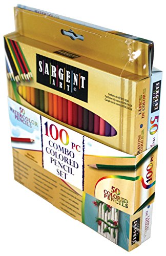 Sargent Art 22-7351 Colored 50 Watercolor Pencils, 100Ct, 2 Piece #TOP14