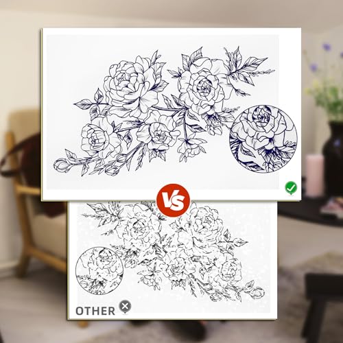 Papel de transferência de tatuagem, 100 folhas de papel de estêncil de tatuagem para tatuagem, 4 cam
