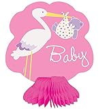 Lot de 4 de mini décorations de la gamme bébé cigogne