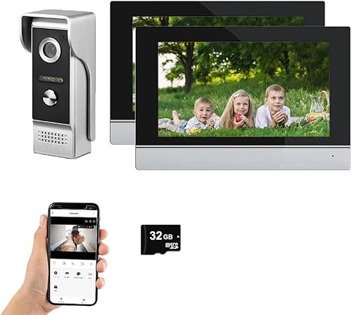 Miniatura 12 de ANJIELO SMART Sistema de video portero con cable, WiFi 1080P monitor táctil a color de 7 pulgadas, sistema de portero de video cámara con detección