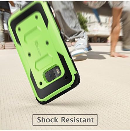 HTC One M9 Case, Armorbox i-Blason HTC One Hima M9 built in Screen Protector Full body Heavy Duty Protection Shock Reduction Bumper Corner (Green)