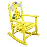 Teamson Kids - Safari Wooden Rocking Chair for Children - Giraffe