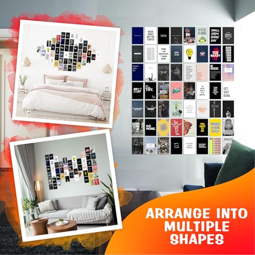 Image of CodersParadise Motivational Quote Wall Collage Kit - Pack of 54 Inspirational 4x6 Inch Posters for Bedroom, Office, Living Room & Dorm Decor | Premium Cardstock Wall Art with Glue Dots Included