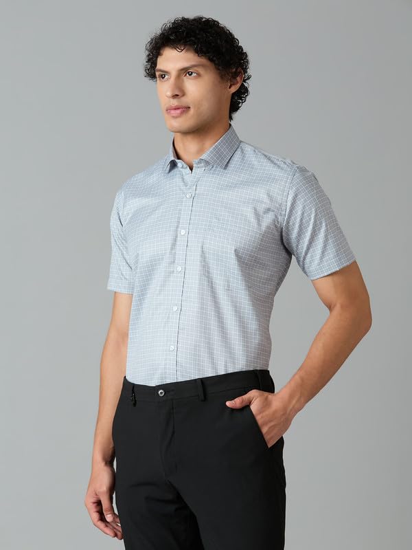 Image of Mark & Albert Men's Half Sleeves Cotton Formal Shirt