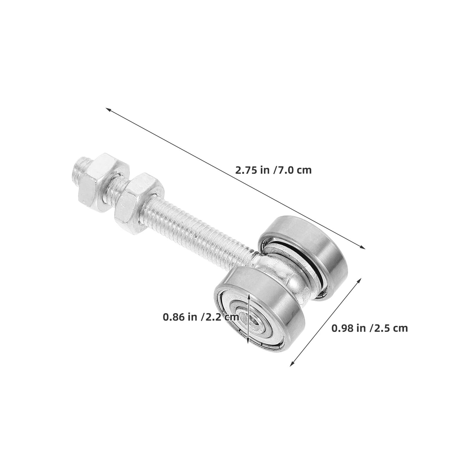 Ensemble De 4 Galets De Rail De Porte Coulissante Roulettes À Double Roulement Pour Porte De Grange Support M8X60 Pour Placard Penderie Et Garage