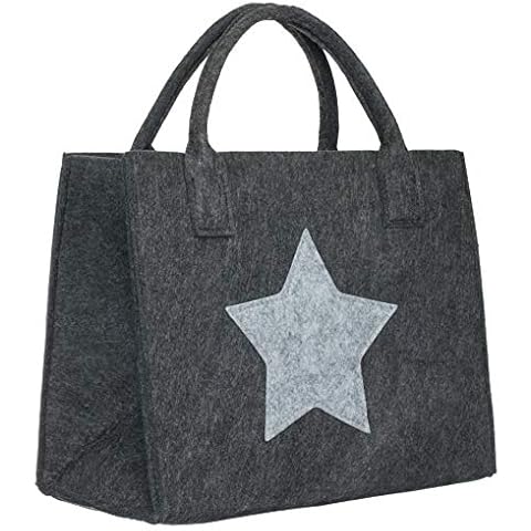Brandsseller Felt Shopping Bag with Star Cover