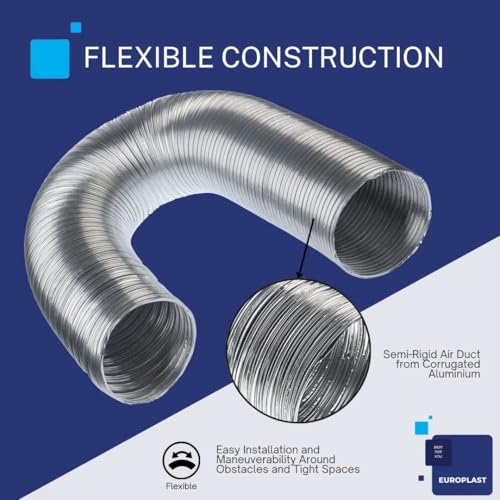 Aluminiowa Rura Elastyczna Ø150 mm x 3 m - Wąż Elastyczny Aluminiowy