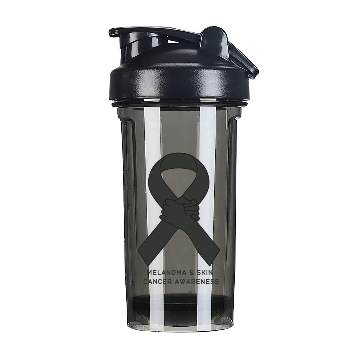 Melanoma & Skin Cancer Awareness 18 Ounce Shaker Cup,Fashion Theme Pattern Shaker Bottle Leak-proof Workout Shake Bottles 500ML/18 oz Perfect for Pre Workout