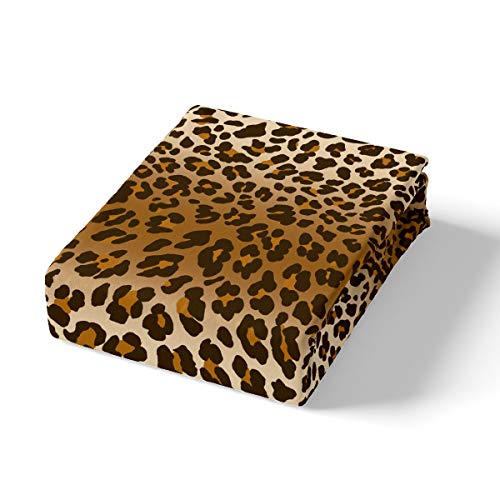 Loussiesd Leopard Print Bed Sheet Set Luxury Cheetah Printed Bedding Set For Girls Women Wild Animal Theme Fitted Sheet Wildlife Style Decor Bed Cover King Size - Image 3