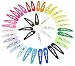 HipGirl Boutique Girls Ribbon Wrapped Snap Clips/Barrettes, Multi Color, 2 Inch, 40 Count