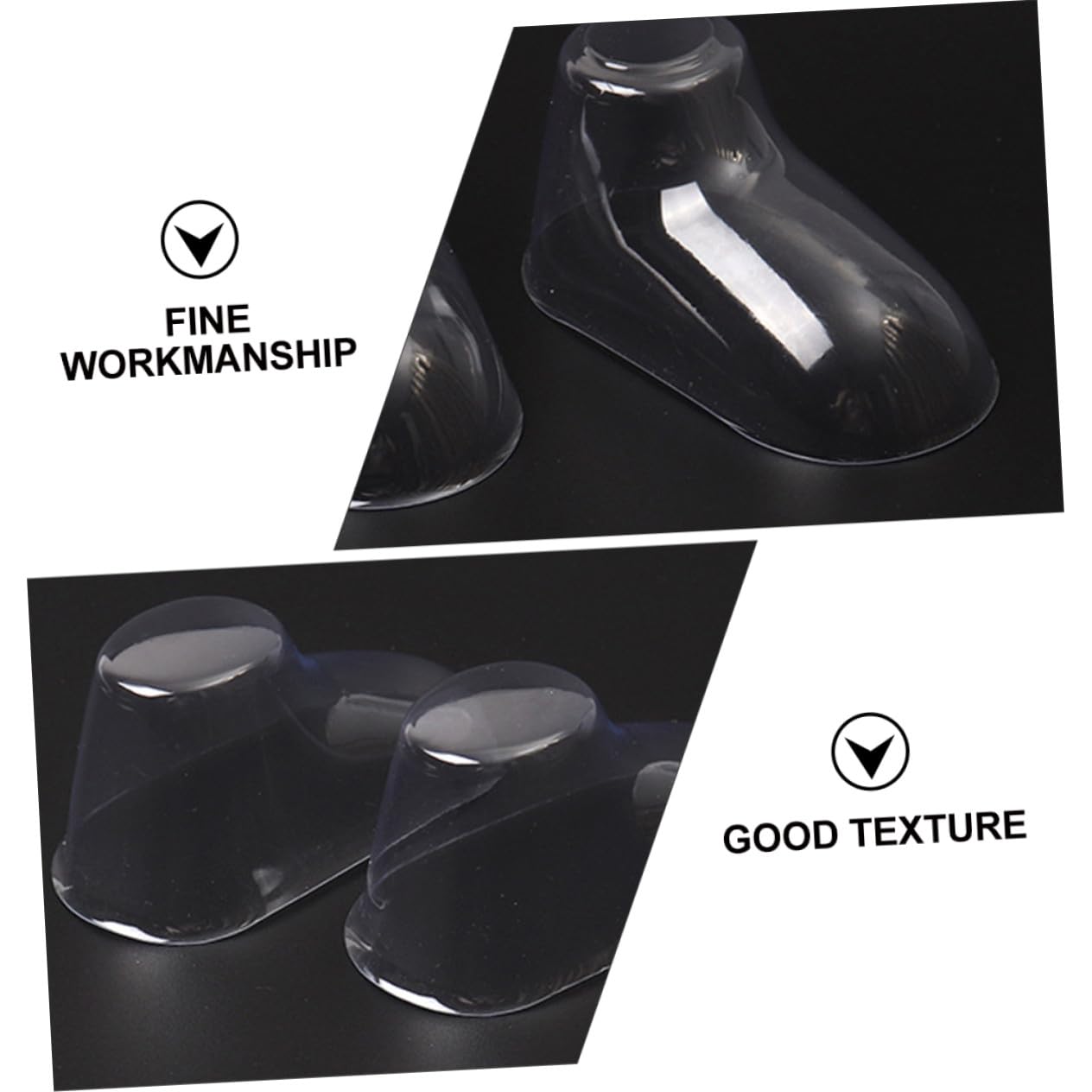 TOPBATHY 100 Stück Transparente Kinderschuhstützen aus Pvc für Babysocken und Kleinkinderschuhe Einfacher Sockenhalter zur Schuhverlängerung und Knittervermeidung