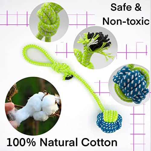 Yeswood! Tug Of War Dog Toy Small Breed,Dog Ball With Rope,4-Pack Rope With Ball Attached For Small And Medium Dogs thumb #2