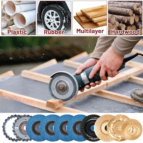 Jayzod J0007002 11Pcs Wood Carving Disc For 4 Inch Or 4 1/2 Inch Angle Grinder thumb #5