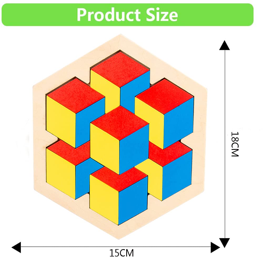 2 Stück Holz Tangram Puzzle Für Kinder – Geometrische Blöcke, Pädagogisches Spielzeug Ab 3 Jahre