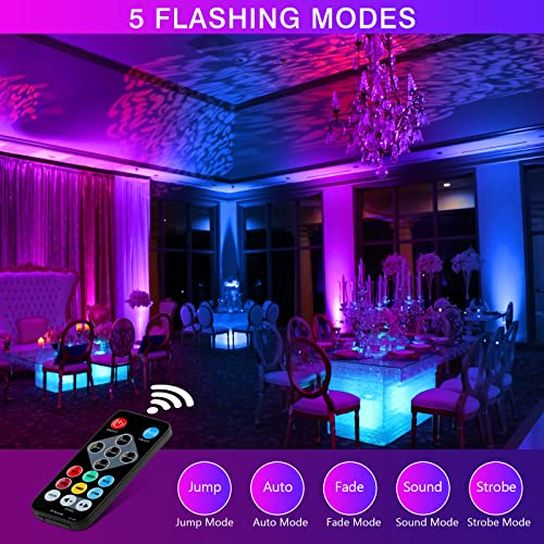Led Par Lights For Party - 36W 2 Pack 36 Leds Rgb Stage Light With Dmx Remote Control Sound Activated Strobe Professional Portable Uplighting For Church Wedding Bar Dj Disco Club Music Event Lightshow #TOP3