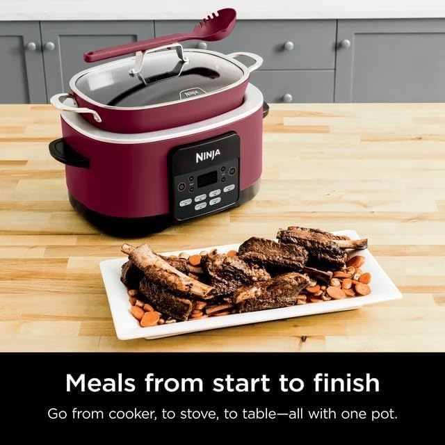 Miniatura 6 de Ninja MC1001 Foodi PossibleCooker PRO - Cocina múltiple de 8.5 cuartos de galón, con olla de cocción lenta 8 en 1, horno holandés, vaporera, cuchara