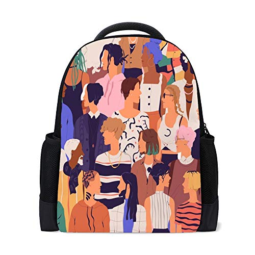 Sac à dos noir à motif chats ergonomique et spacieux