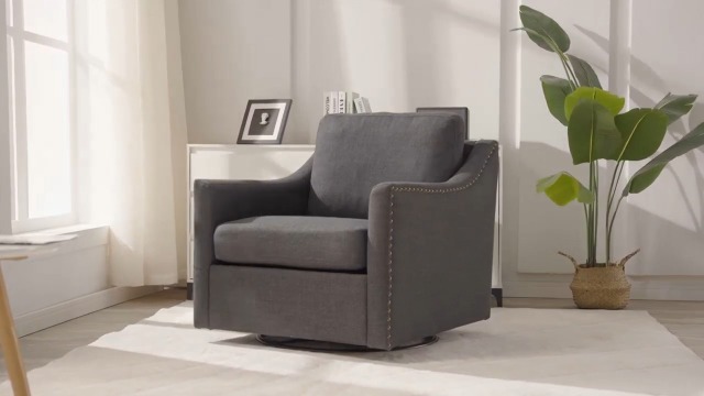Sillón Plegable Algodón Lino Verde miniatura 7