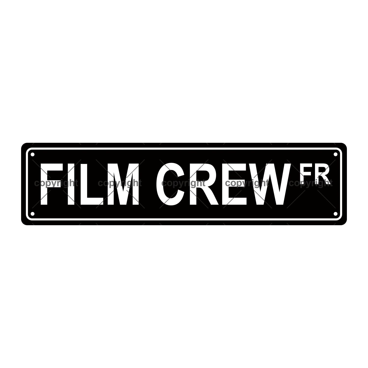Film Crew FR Occupation Metal Tin Street Sign Bar Cafe Garage Cave Home Room Wall Bathroom Farmhouse Garden Porch Patio Decor,4x16 Inch