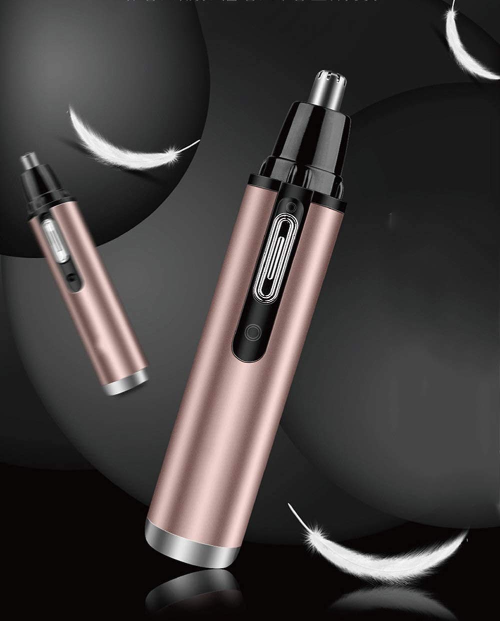 trymer do nosa, Profesjonalny, elektryczny trymer do brwi i twarzy z możliwością ładowania przez USB, głowicą Double Edge