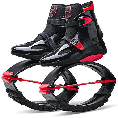 Unisex-Antigravitationlaufstiefel für Erwachsene, zum Rennen, Springen und Hüpfen, mit ca. 20 bis 100 kg belastbar XL schwarz / rot