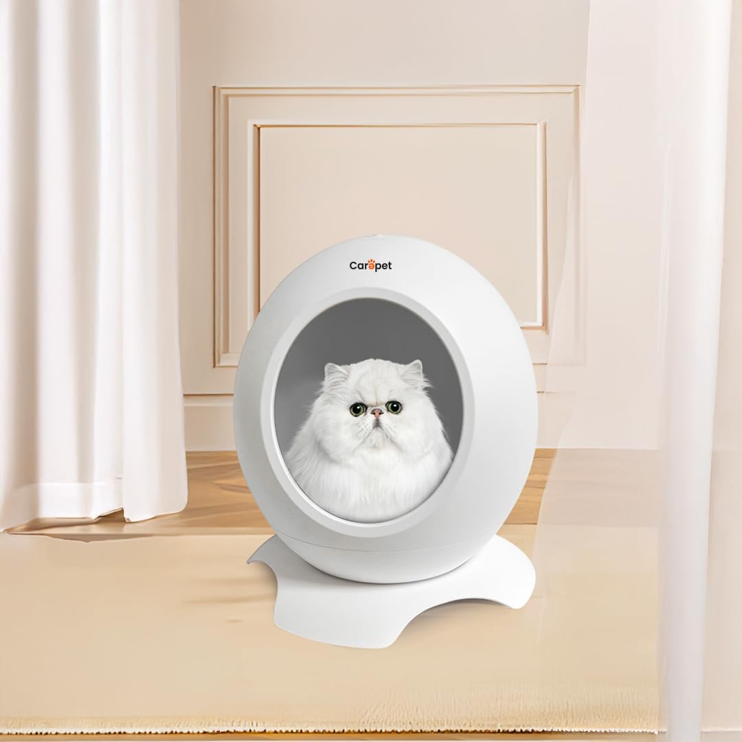 Carepet Cuccia Termostatizzata Freddo/Caldo con Controllo App, Regolazione Automatica 15-35°C, Sensore Infrarossi, Ioni Negativi, LED, Silenziosa ed Efficiente