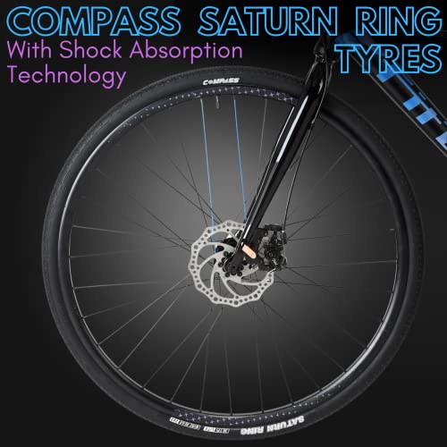 Image of Fittrip Crosstrek | India's Lightest City Bike* | 21 Speed Gearset | Compass Saturn Ring Tyres | Dual Disk Brakes | Purple-Blue