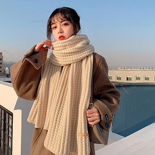 Women Scarf Soft Warm Knit Winter Shawl Wrap Wool Thickened Breathable Windproof Neck Wrap for Outdoor Cycling Skiing4