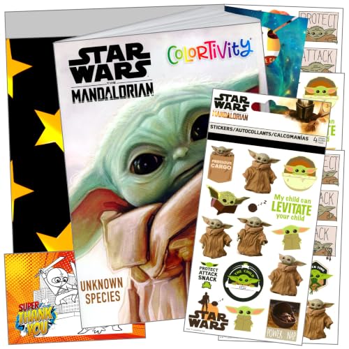 Image of Star Wars Mandalorian Coloring Book Set with Baby Yoda Stickers Coloring Book, and More(Star Wars Classic)