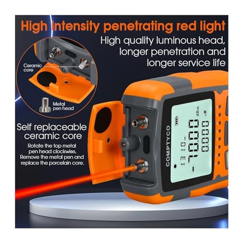 OTDR y medidor de potencia óptica multifunción 4 en 1 con localizador visual de fallos 6