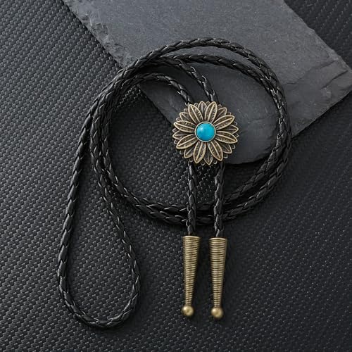 Image of Btilasif Bolo Tie for Women, Scorpion Bolo Tie Vintage Western Cowboy Stone Leather Neckties, Cowboy Gifts for Men