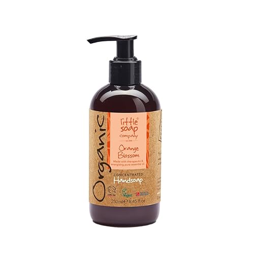 Little Soap Company Organic Range - Orange Blossom Hand Wash (250ml) | Gentle Cleansing Hand Soap with Pure Essential Oils | Natural, Vegan, Cruelty-Free, Eco-Friendly | No SLS or Parabens