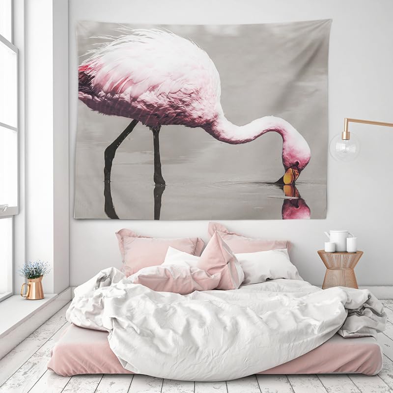 Tensure murale tropicale moderne créez un salon bohème chic avec ce flamant rose